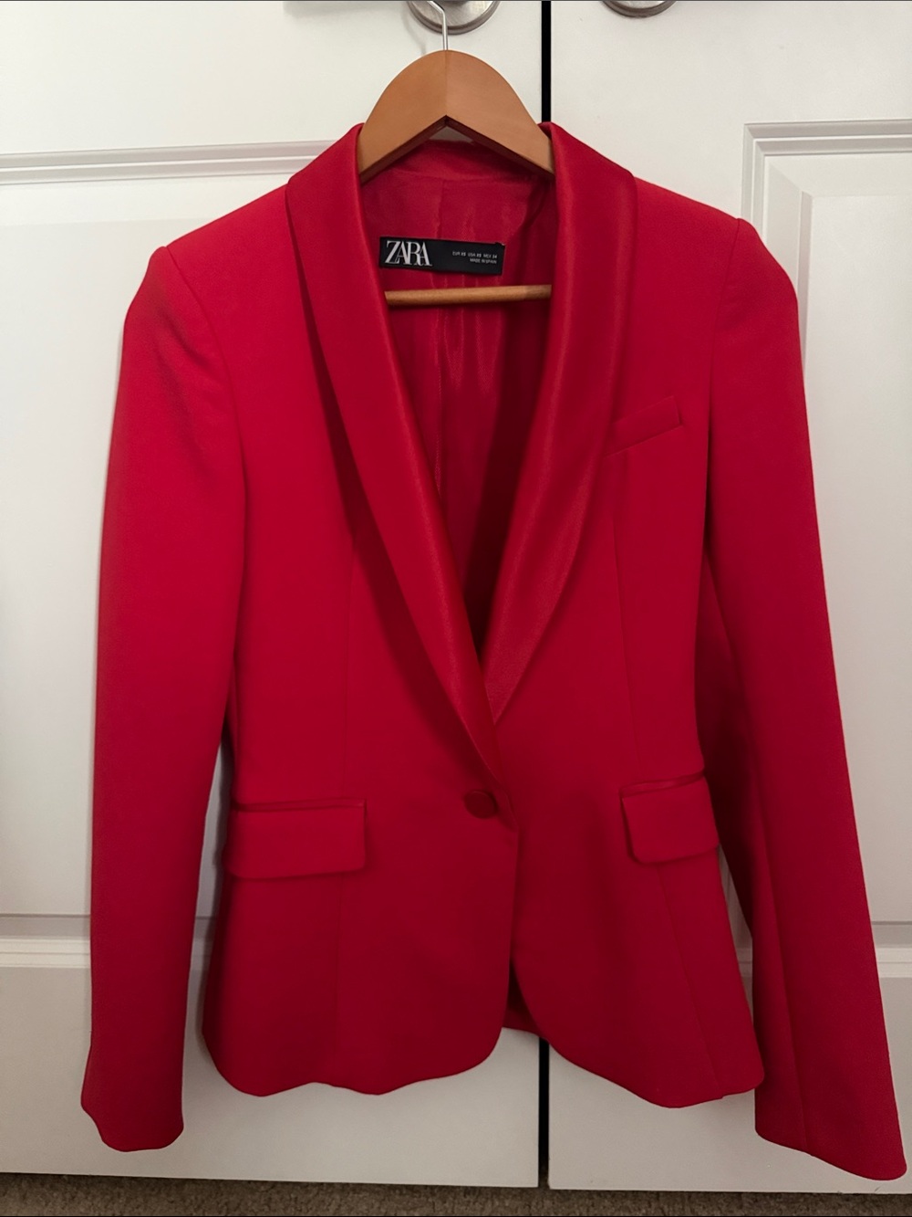 Zara Red Tailored Blazer & Slim Pants Set - Picture 5 of 8